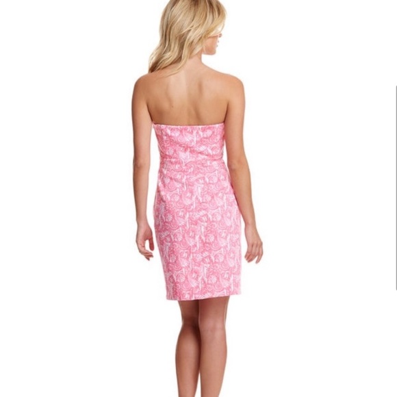 Vineyard Vines structured pink shell dress with ribbing - Picture 4 of 13